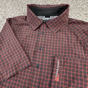 Helly Hansen Shirt Mens Size Small Red Vented Ocean Power Sailing Short Sleeve‎